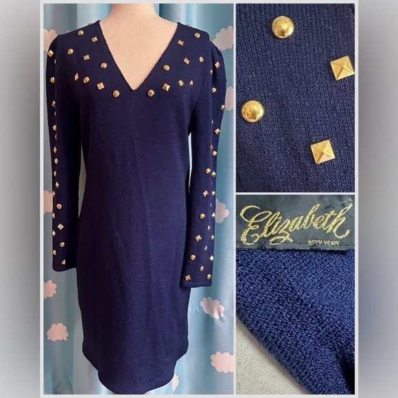 Vintage stud puff Elizabeth dress- M - Picture 1 of 12